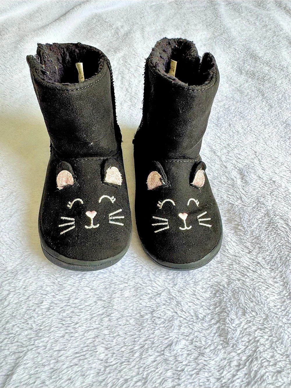 Toddler Girl Black Cat Boots
